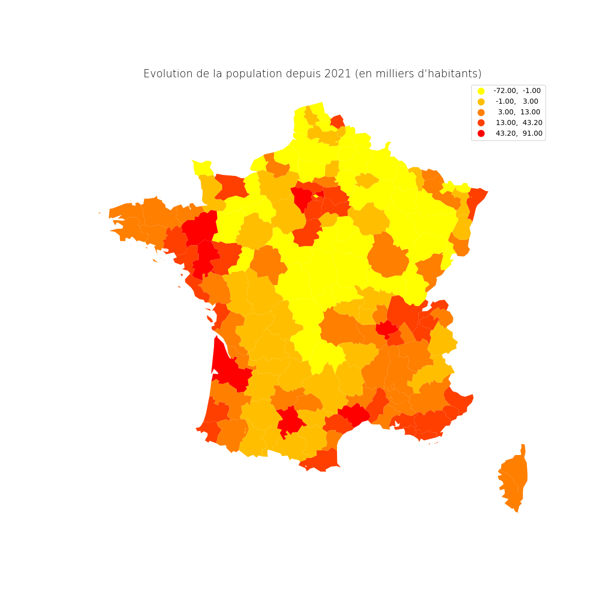 Evol population depuis 2021