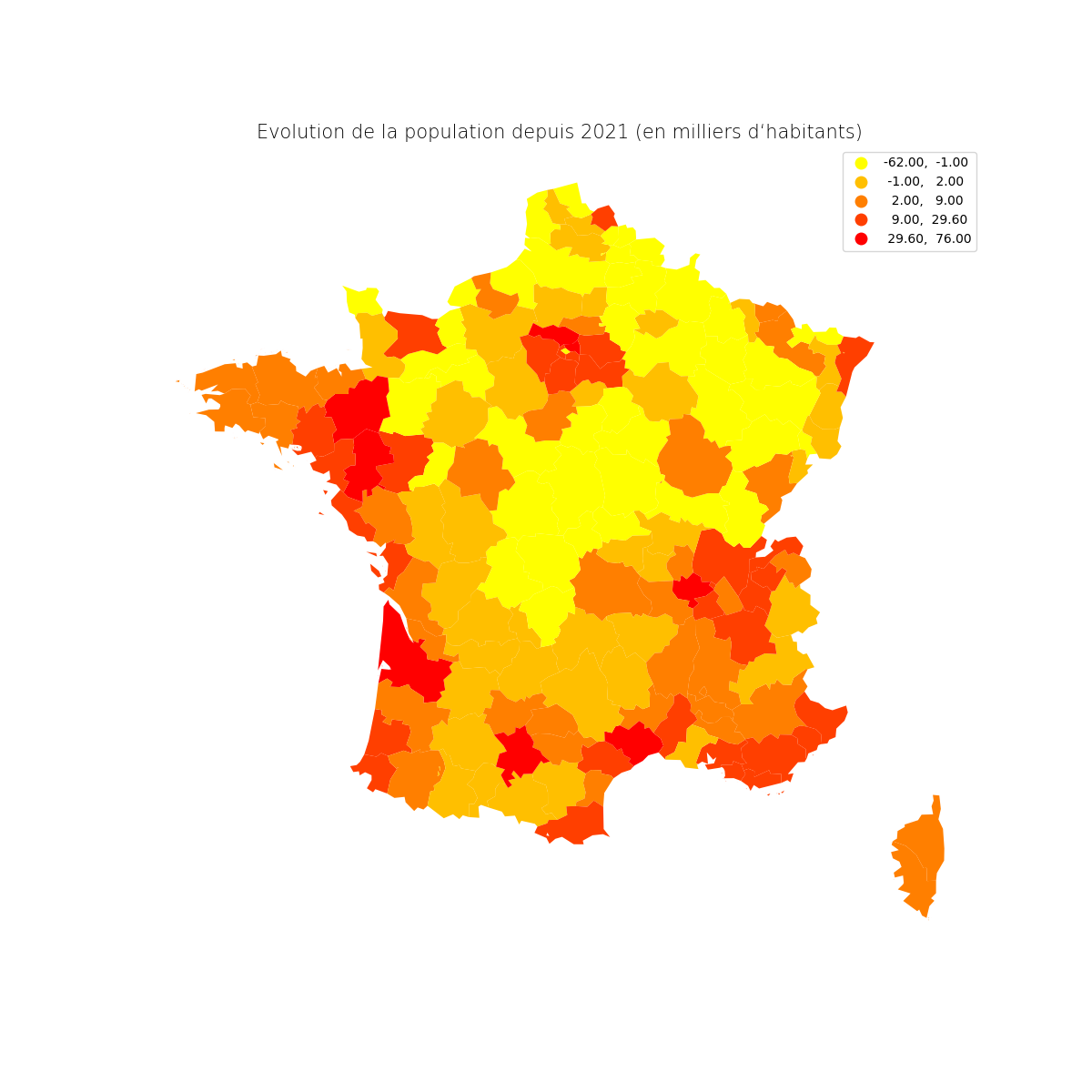 Evol population depuis 2021